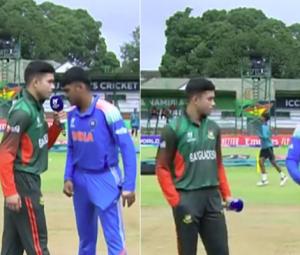 WATCH: India, Bangladesh skippers skip handshake at toss during U19 WC match