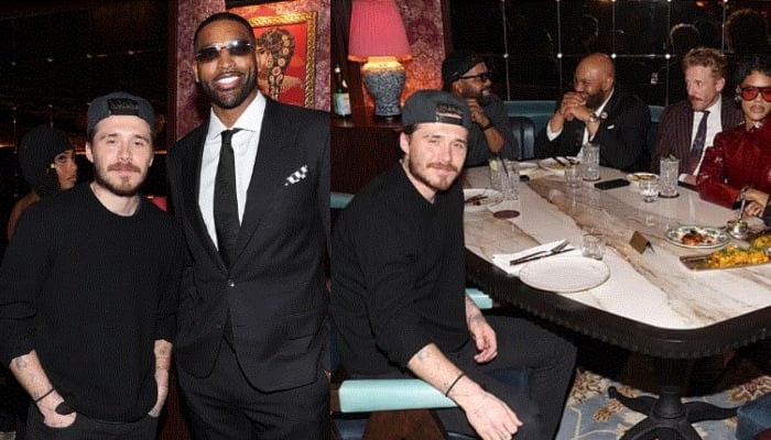 Brooklyn Beckham was spotted hanging out with Tristan Thompson and Teyana Taylor at the opening of Gymkhana