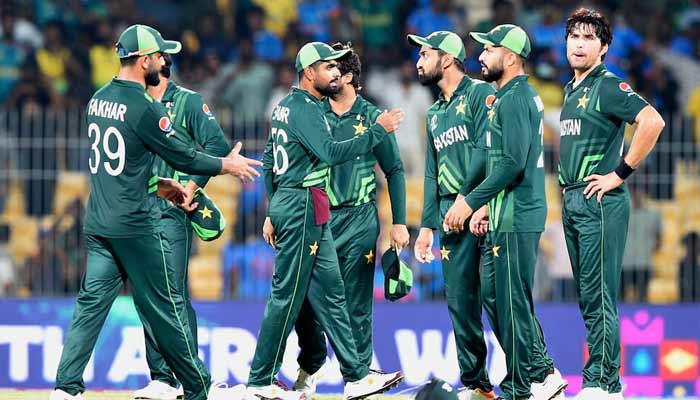 Pakistan players look dejected after South Africa win the match by one wicket during World Cup 2023. — Reuters/File