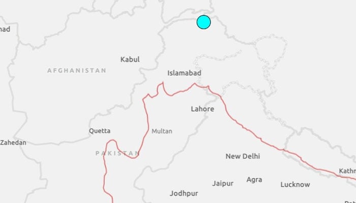 An image showing the epicentre of earthquake along with the tectonic faultline on January 19, 2026. — USGS website