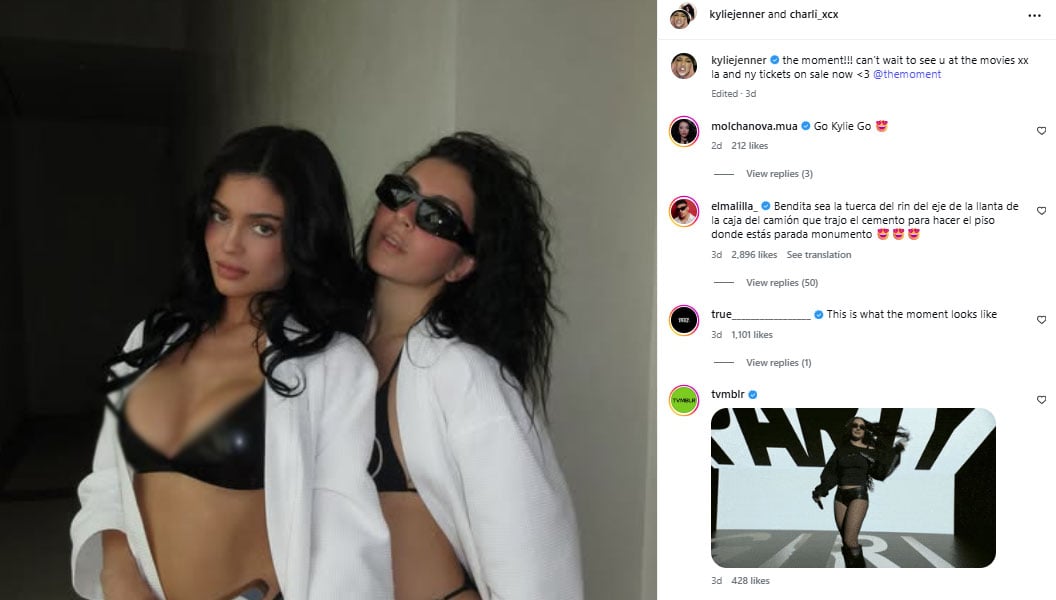 Kylie Jenner twins with Charli XCX to promote ‘The Moment