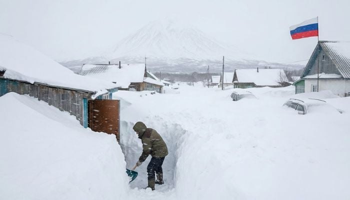 Historic 60-year snowstorm buries Russia’s Kamchatka Peninsula