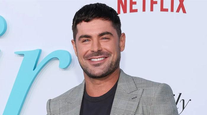 Zac Efron makes rare public appearance at Patriots-Texans game