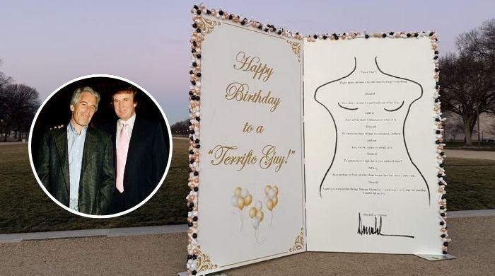 Giant replica of Trump's alleged birthday note to Epstein installed on National Mall