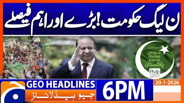 Geo Headlines 6 PM | 20th January 2026
