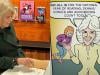 Queen Camilla draws her own cartoon and laughs