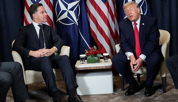 US President Donald Trump holds a bilateral meeting with NATO Secretary General Mark Rutte at the World Economic Forum (WEF) in Davos, Switzerland, January 21, 2026. — Reuters