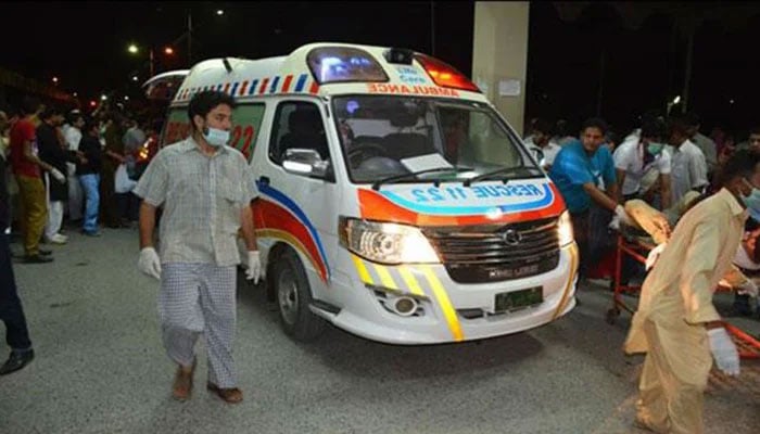 The representational image shows an ambulance. — Geo News/Screengrab