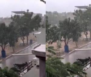 Winter showers lash parts of Karachi amid strong winds