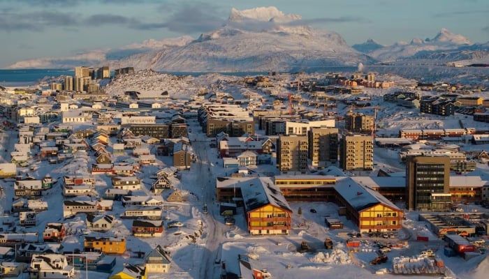 An aerial view of Greenlands capital Nuuk, January 15, 2026. — Reuters