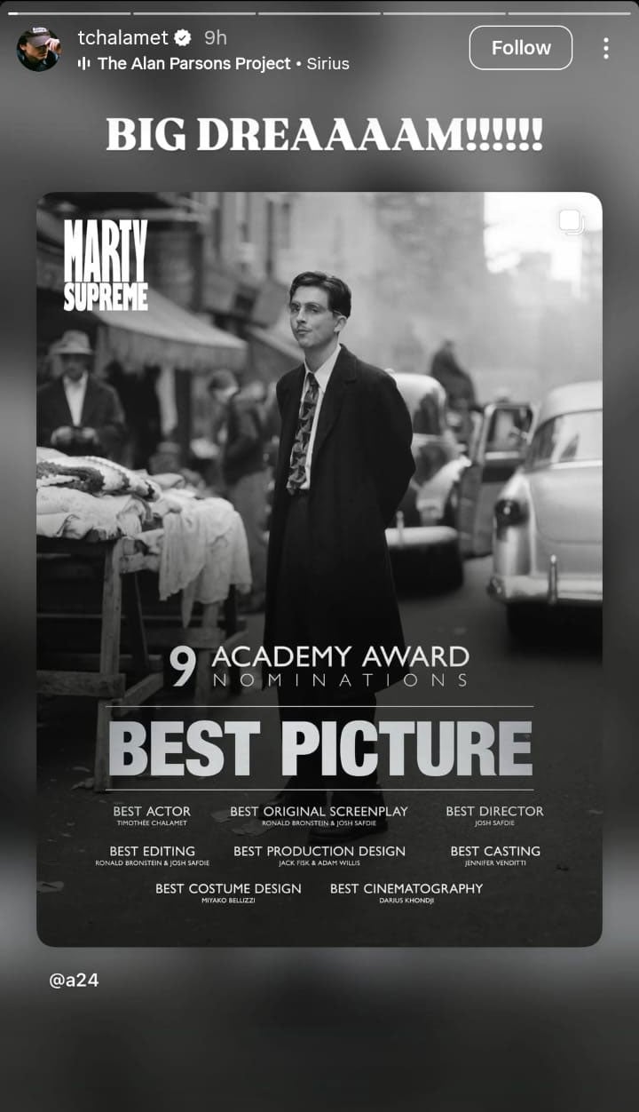 Timothée Chalamet gives two-word reaction to impressive Oscar nominations