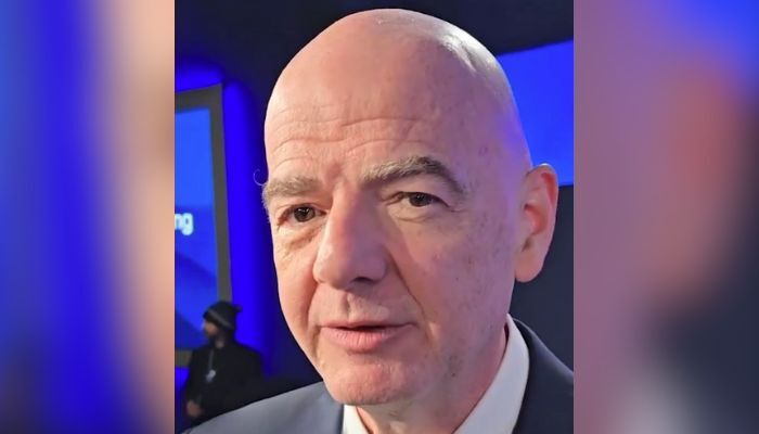 Fifa President Gianni Infantino on the sidelines of the 56th annual meeting of the World Economic Forum summit in Davos on Thursday. — X/@TheRealPFF