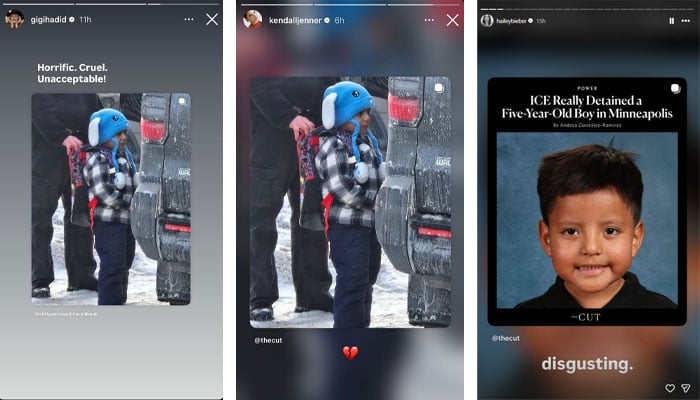 Hailey Bieber, Gigi Hadid, Kendall Jenner react to Liam Ramos arrest