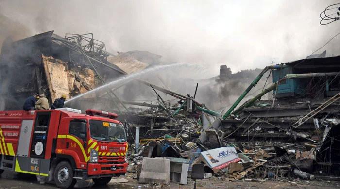 Sindh governor seeks judicial inquiry into Gul Plaza inferno as search operation enters 7th day