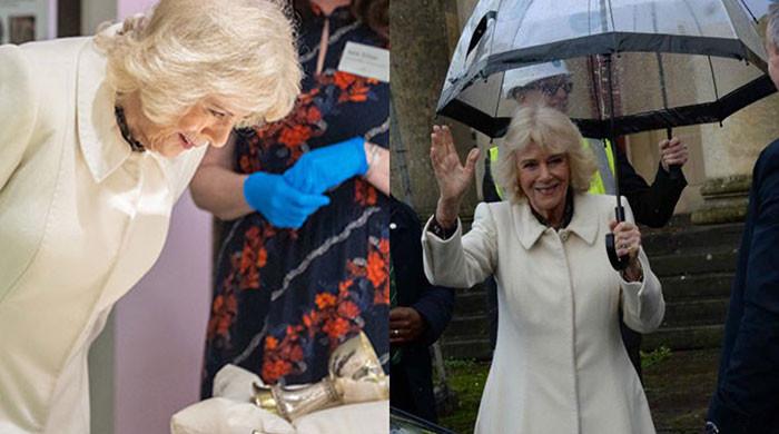 Queen Camilla battles rain to claim hardest-working royal title