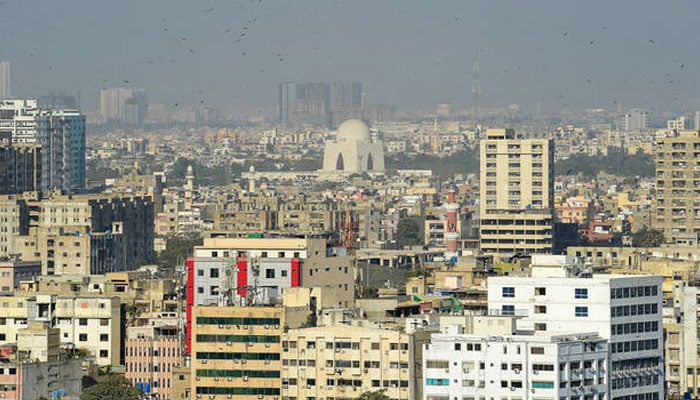 An undated aerial view of Karachi. — AFP/file