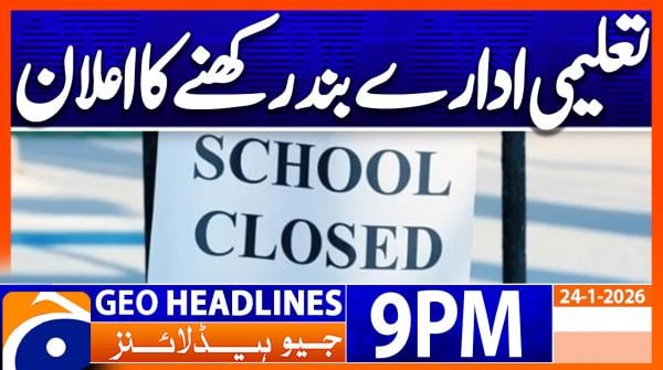 Geo Headlines 9 PM | 24th January 2026