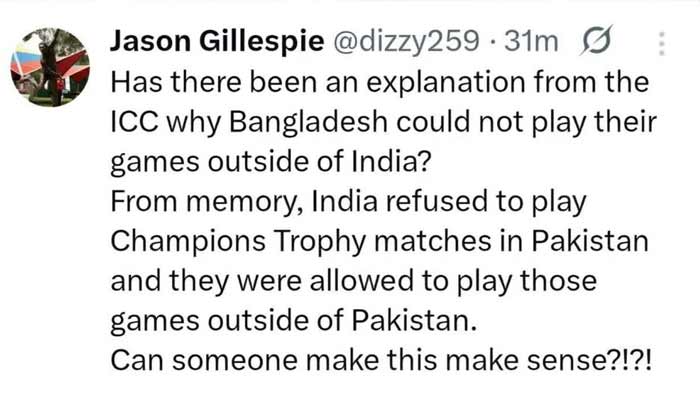 Gillespie abused for questioning Bangladeshs T20 World Cup exclusion