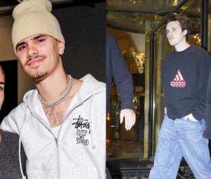 Romeo, Cruz Beckham step out together amid Brooklyn Beckham family feud