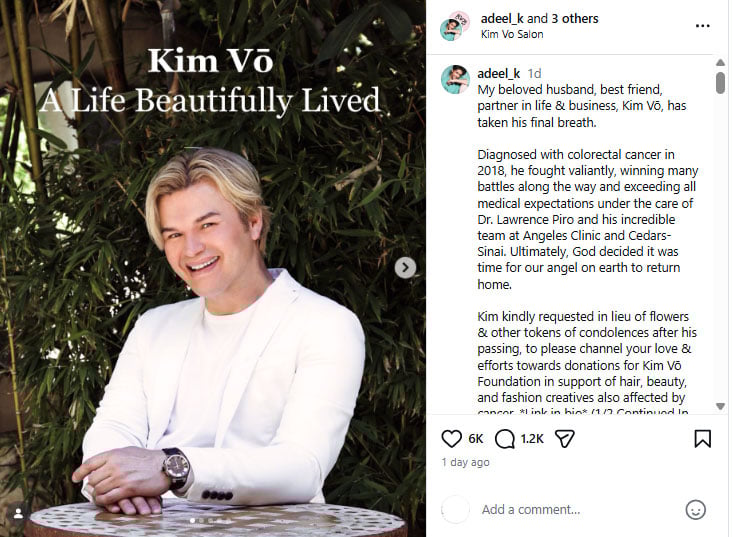 Celebrity hairstylist Kim Vo dies at 55