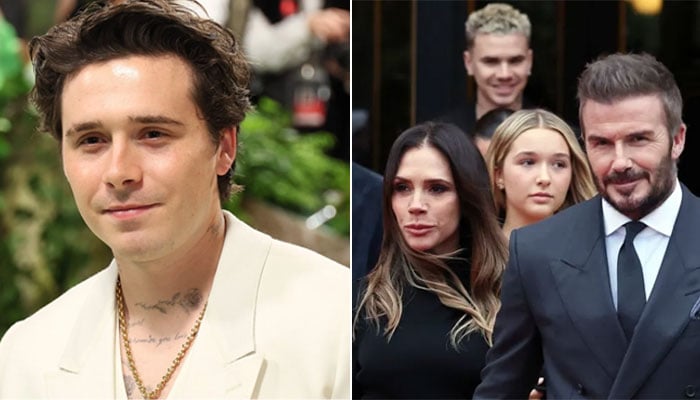Brooklyn Beckham reacts as Beckham family put on ‘united front’