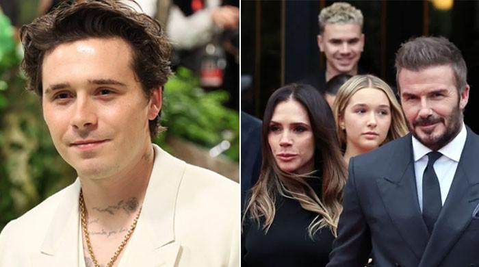 Brooklyn Beckham reacts as Beckham family put on ‘united front'