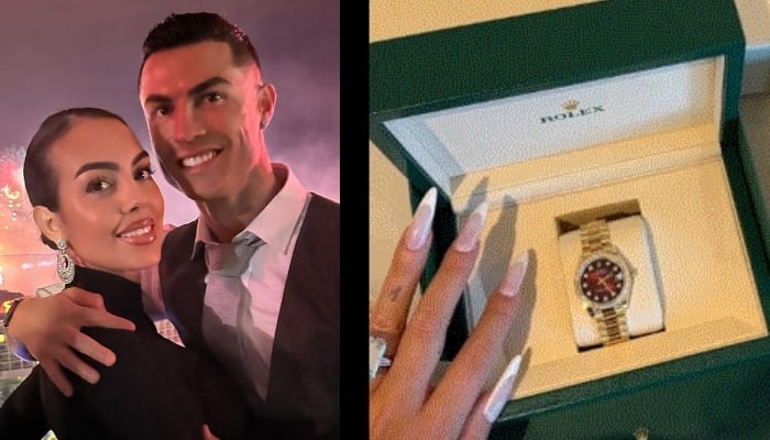 The Portuguese footballer also spoiled the mother of his six children  with a £45,000 Rolex