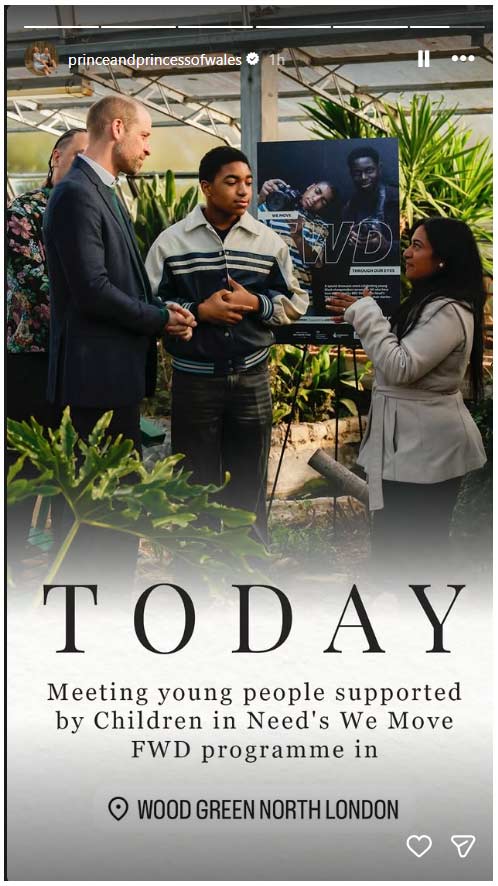 Kensington Palace issues update on Prince Williams empowerment drive