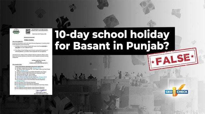 Fact-check: Notification of 10-day school holidays for Basant is fake