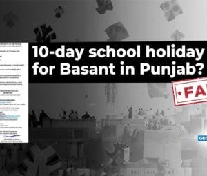 Fact-check: Notification of 10-day school holidays for Basant is fake