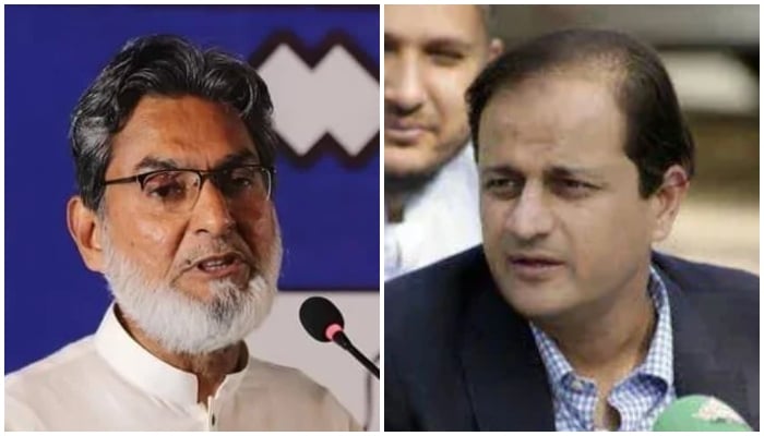 KMC Opposition Leader Saifuddin Advocate (left) and Karachi Mayor Murtaza Wahab. — Facebook@SaifuddinAdvocate/Facebook@BarristerMurtazaWahab/File
