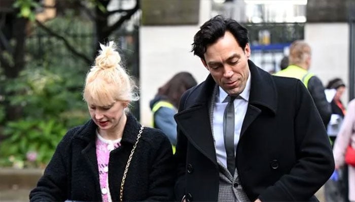 Alex Hassell and Emma King at the cathedral