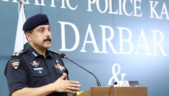 This undated image shows Sindh police personnel Pir Muhammad Shah. — Facebook/@ SyedPirMuhammadShahPSP