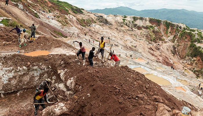 Laborers dig at the Rubaya coltan mine, in the town of Rubaya, which is controlled by M23 rebels, in the eastern Democratic Republic of Congo March 24, 2025. — Reuters