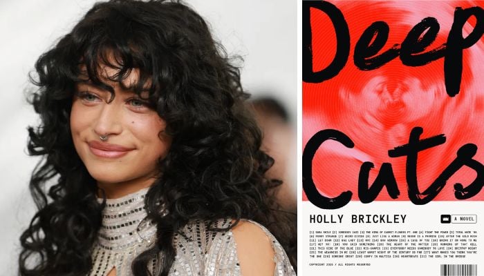 Left: Odessa A’zion; Right: Official cover for Deep Cuts, written by Holly Brickley