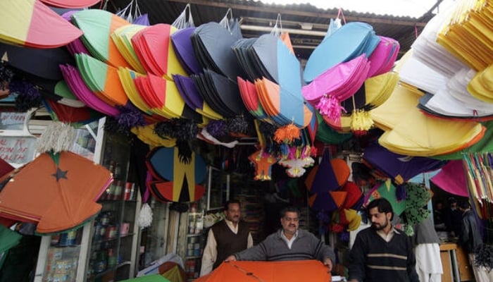 Kites are displayed at the kite market in Rawalpindi near the capital Islamabad. — Reuters/File