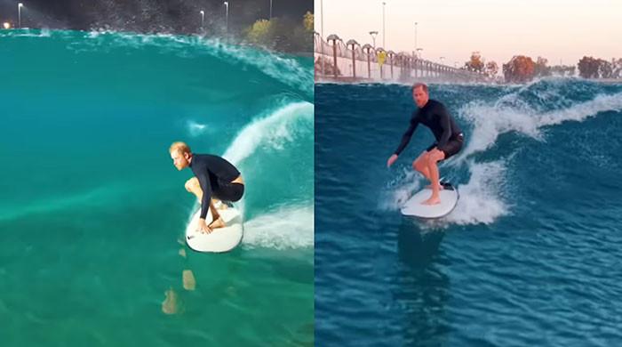 Prince Harry spotted riding waves with new partner amid legal fight