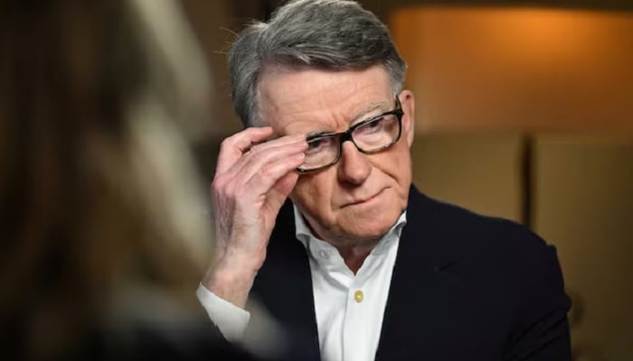 Peter Mandelson, former British ambassador to the US, attends an interview pre-recorded for the BBCs Sunday with Laura Kuenssberg TV programme, in London, Britain, January 10, 2026.— Reuters