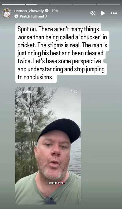 Former Australian batter defends Usman Tariq on chucking controversy