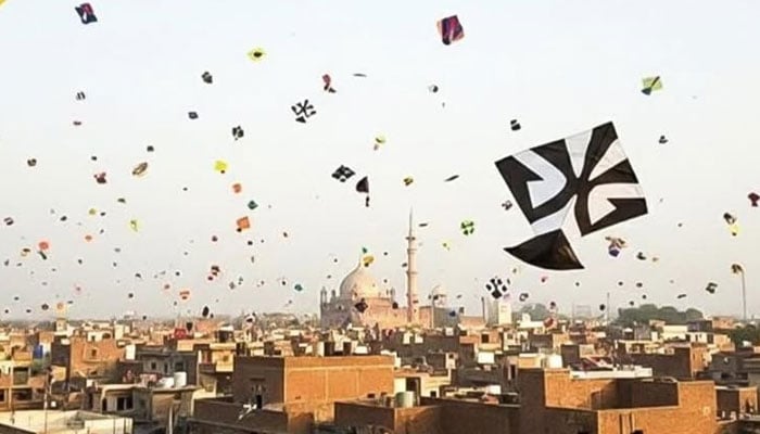 This undated photo shows citizens fly kites in Lahore. — Facebook/Ihtisham Ul Haq/File