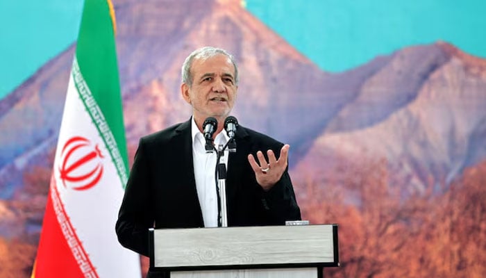 Iranian President Masoud Pezeshkian speaks during a meeting in Ilam, Iran, June 12, 2025. — Reuters