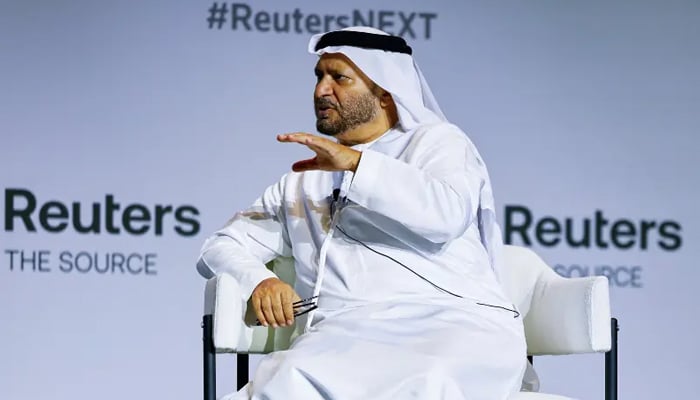 Diplomatic adviser to the United Arab Emirates President Anwar Gargash speaks at the Reuters NEXT Gulf Summit, in Abu Dhabi, UAE, October 22, 2025. — Reuters