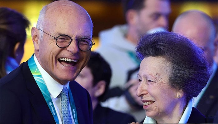 IOC member Karl Stoss and Princess Anne