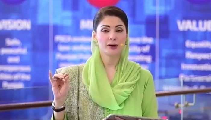 Punjab Chief Minister Maryam Nawaz addressing an event at the Basant control room on precautionary measures in Lahore on February 3, 2026. — YouTube/Geo News/screengrab
