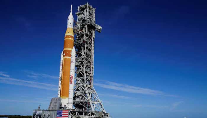 Nasas next-generation moon rocket, the Space Launch System (SLS) rocket with the Orion crew capsule, rolls to the launch pad at the Kennedy Space Center in Cape Canaveral, Florida, US January 17, 2026. — Reuters/File