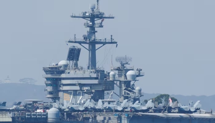 The USS Abraham Lincoln (CVN-72), a Nimitz-class nuclear-powered aircraft carrier, is shown at Naval Air Station North Island in San Diego, California, US, August 11, 2025. — Reuters