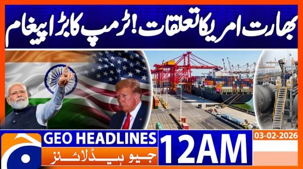 Geo Headlines 12 AM  | 3 Feb 2026
