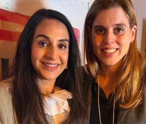 Princess Beatrice stuns in school girl look at WEF with Sonal Ambani