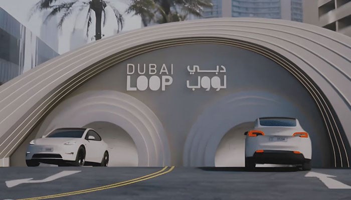 An animated representational illustration of  UAEs future high-speed passenger tunnel network Dubai Loop. — Reporter