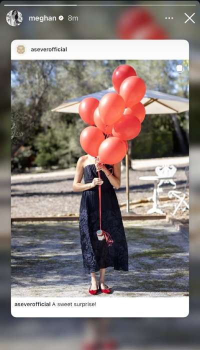 Meghan Markle hides behind balloons in sweet new photo